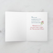 Carte Fête religieuse rose de Saint-Valentin (Intérieur)