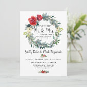 Carte Fête Rustique Florale Noël (Debout devant)