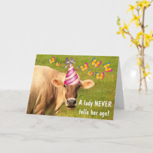 Carte Fête Vache CINQUANTE ET FABULEUX Anniversaire