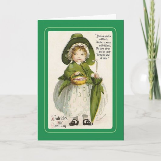 Carte Fête vintage de la St Patrick (Devant)