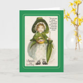 Carte Fête vintage de la St Patrick (Fleur jaune)