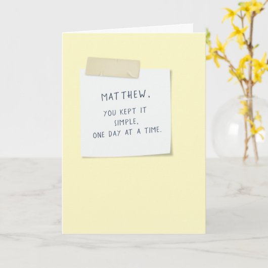 Carte Fêter 20 Ans de Simplicité (Fleur jaune)