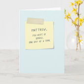 Carte Fêter un an de sobriété simplement (Fleur jaune)