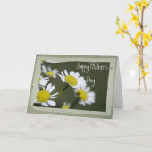 Carte Fêtes blanches Bonne fête des mères (Fleur jaune)