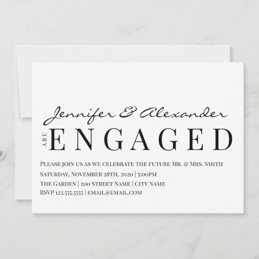 Carte Fêtes de fiançailles (Devant)