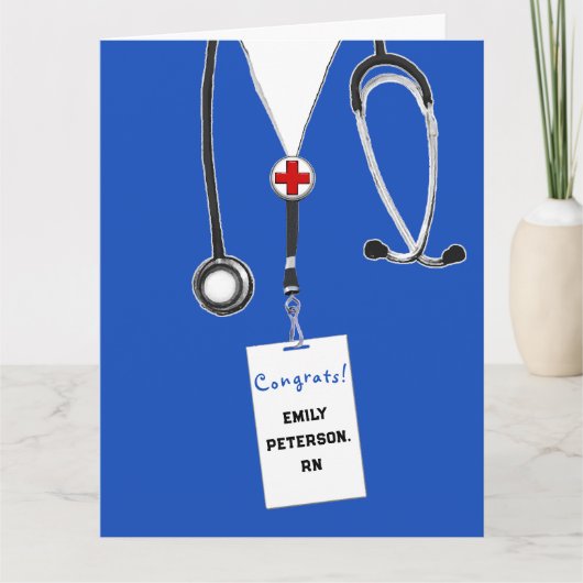 Carte Fêtes de fin d'études de l'école de soins infirmie (Devant)