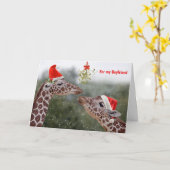 Carte Fêtes de gui PETIT AMI (Fleur jaune)