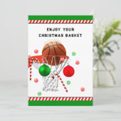 Carte Fêtes de Noël de basket-ball (Debout devant)