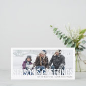 Carte Fêtes de Noël Joyeuses Fêtes coupées Photo (Debout devant)