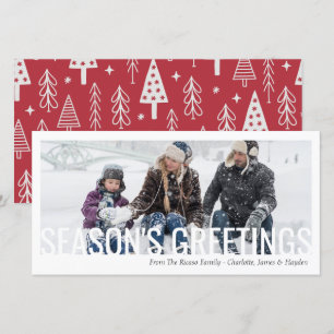 Carte Fêtes de Noël Joyeuses Fêtes coupées Photo