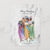 Carte Fêtes de Noël Retro sur mesure (Devant / Derrière)