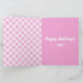 Carte Fêtes de Noël rose pâle Joyeux Bright (Intérieur)