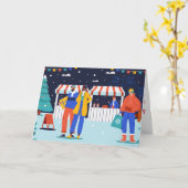 Carte "Fêtes du marché d'hiver" (Fleur jaune)