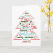 Carte Fêtes personnalisées Arbre de Noël (Fleur jaune)