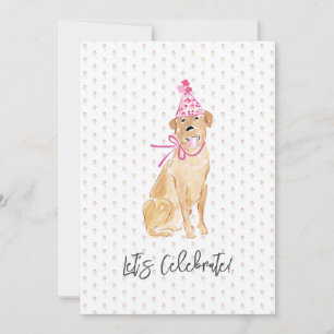 Carte Fêtons ! Ballots Casquettes de chiens du Labrador 