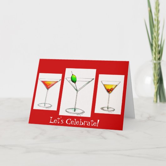 Carte Fêtons ! Cocktail Martini Cosmo Boissons (Devant)