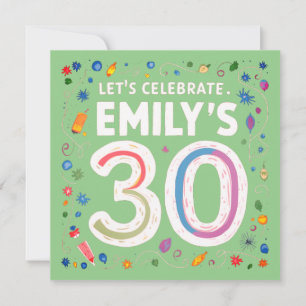 Carte Fêtons les 30 grands d'Emily !