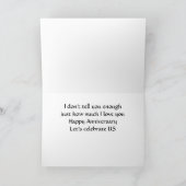 CARTE FÊTONS "NOUS" SUR NOTRE ANNIVERSAIRE (Intérieur)