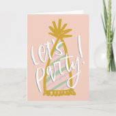Carte Fêtons Pastel Casquette de fête Anniversaire (Devant)