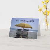 Carte FÊTONS VOTRE "30ème" ENSEMBLE (Fleur jaune)