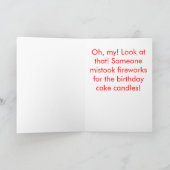Carte Feu d'anniversaire (Intérieur)