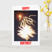 Carte Feu d'anniversaire (Fleur jaune)