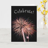 Carte Feu d'artifice (Fleur jaune)