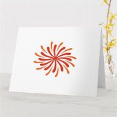 Carte Feu d'artifice Classique (Fleur jaune)