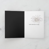 Carte Feu d'artifice dans le ciel noir pour anniversaire (Intérieur)