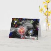 Carte Feu d'artifice dans les nuages (Fleur jaune)