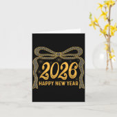 Carte Feu d'artifice de célébration du Nouvel An 2026 (Fleur jaune)