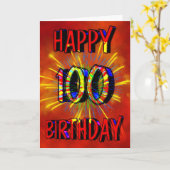 Carte Feu d'artifice du 100e anniversaire (Fleur jaune)