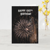 Carte Feu d'artifice du 100e anniversaire (Fleur jaune)