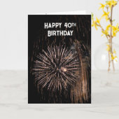 Carte Feu d'artifice du 40e anniversaire (Fleur jaune)