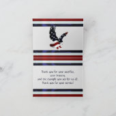 Carte Feu d'artifice patriotique, drapeau et aigle vétér (Intérieur)