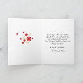 Carte Feu d'artifice Rouge & Or Fleur de Fleur Lunaire N (Intérieur)