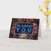 Carte Feu d'artifice Tout à propos de vous Neon Sign (Fleur jaune)