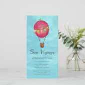 Carte Feu de ballon d'air chaud adieu Bon Voyage invitat (Debout devant)