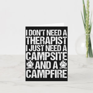 Carte Feu de camp de camping vie en forêt campeur 