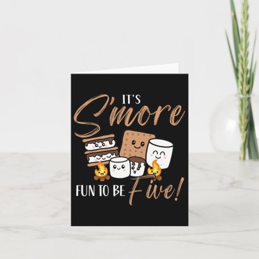 Carte Feu de Campement d'Anniversaire Marshmallow C'est  (Devant)