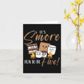Carte Feu de Campement d'Anniversaire Marshmallow C'est  (Fleur jaune)