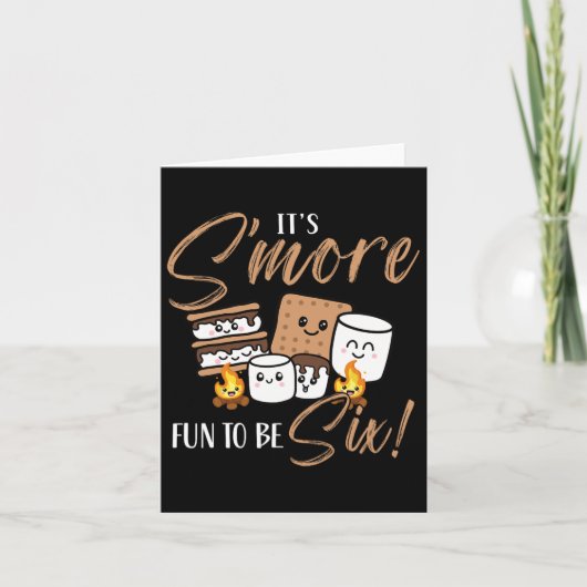 Carte Feu de Campement d'Anniversaire Marshmallow C'est  (Devant)