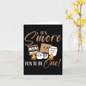 Carte Feu de Campement d'Anniversaire Marshmallow C'est  (Fleur jaune)