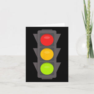 Carte Feu de circulation Halloween Costume Stop Go Red Y