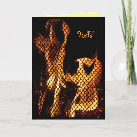 Carte Feu de danse Bonjour ! (Devant)