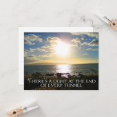 Carte Feu de devis motivationnel à la fin du tunnel (Devant/Arrière en situation)