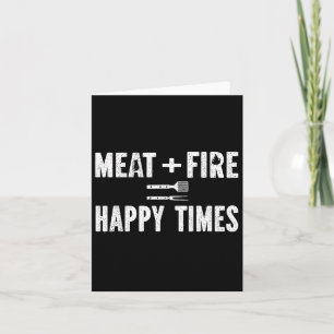 Carte Feu de viande Happy Times Funny Bbq Grill Smoker B