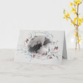 Carte Feu d'eau de Noël aux baies photo (Fleur jaune)