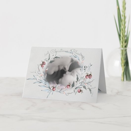 Carte Feu d'eau de Noël aux baies photo (Devant)