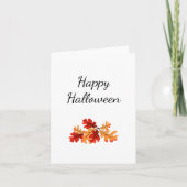 Carte Feuillage d'automne d'Halloween Élégant simple (Devant)